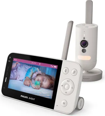 Produktbild von Philips AVENT Connected SCD953/26 Verbundenes Babyphone, 1920 x 1080 Pixel, 400 m, WLAN, 2.4 GHz, Kamera, Grau, Weiß