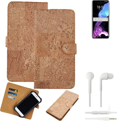 Produktbild von K-S-Trade Hülle kompatibel mit Meizu 18 + in ear Kopfhörer Kork Handyhülle Cover  Schutzhülle TPU Case Bumper in Hellbraun, (1x)