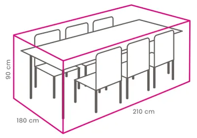 Produktbild von Gartenmöbel-Set Schutzhülle 210 x 180 x 90 cm