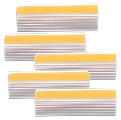 Etikettenhalter 50 Stück, transparent, 76x25 mm, selbstklebend
