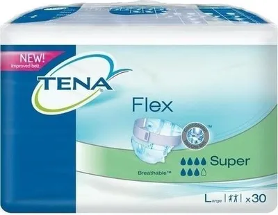 Produktbild von Tena Flex Super, large, 7 Tropfen | Packung (30 Stück)