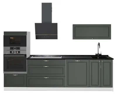Obrázek produktu pro Kuchyňský kout Vicco Fame-Line Zelená zlatá země/Bílá 280 cm bez pracovní desky, Model 64722