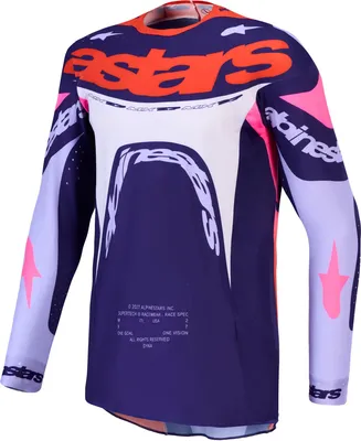 Zdjęcie produktu dla Koszulka motocrossowa Alpinestars Supertech Dyna, kolor fioletowy/różowy, rozmiar S