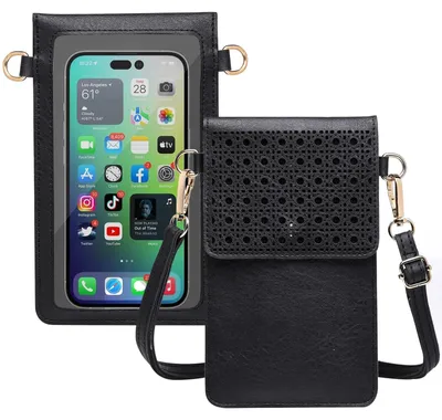 Productafbeelding van Crossbody Telefoon Wallet - Zwart