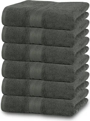 Produktbild von 6-tlg. Handtuch-Set aus Baumwolle, 50x100 cm, grau
