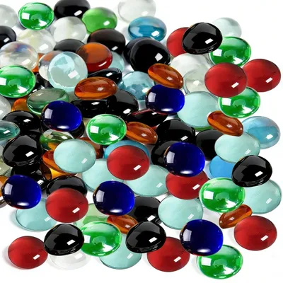 Immagine prodotto di Gocce di vetro 1600 g - Pietre decorative - Cristalli artificiali - Pietre per riempire vasi - 8 colori - Aspetto cristallino - Pietre decorative