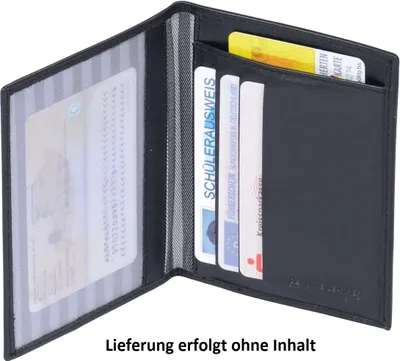 Produktbild von flache Ausweishülle Kartenetui Leder mit Sichtfach