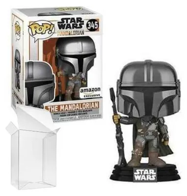 Produktbild von Funko Pop! Star Wars - The Mandalorian (chrome) #345 Amazon Exclusive