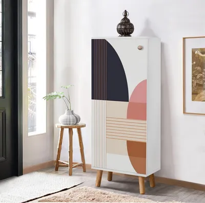 Obrázek produktu pro Skye Decor, Vegas - B 954, skříňka na boty, bílá, 100 % MELAMÍNEM POVLÁKNĚNÁ DESKA, 50 x 38 x 135 cm