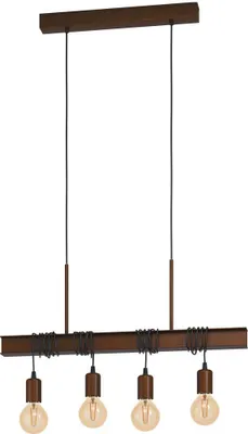 Obrázek produktu pro Lustr Eglo Townshend 4 43523 4xE27 60 W hnědý antik