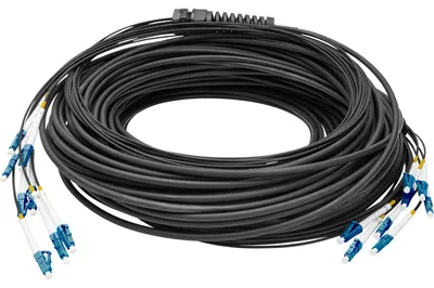 Produktbild von Digitus Vorkonfektionierte Glasfaser Universal Breakout Kabel, Singlemode OS2, 8 Fasern, LC/UPC - LC/UPC, 50 m, U-DQ(ZN) BH, OS2, LC, LC