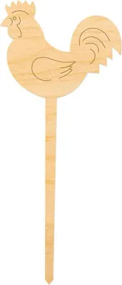Zdjęcie produktu dla Ozdoba drewniana na patyku  kogut 14cm Decor