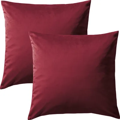 Produktbild von REDBEST Kissenhülle Kingsville" im 2er-Pack dunkelrot 40x40 cm"