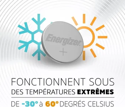 Immagine prodotto di 2 batterie a bottone al litio ENERGIZER CR2025 di ultima generazione