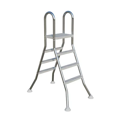 Produktbild von JOIEYOU Poolleiter Edelstahl 3 Stufen 120 cm Hoch Sicherheitsleiter Pool Leiter Poolleitern mit rutschfeste Pedale und Füße Einstiegsleiter Schwimmbadleiter für Aufstellpool