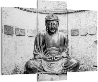 Produktbild von Bild auf Leinwand - Leinwandbild - 3 Teile - Japanisch Buddha Statue - 130x100cm - Wand Bild - Wanddeko - Wandbilder - Leinwanddruck - Bilder - Wanddekoration - Leinwand bilder - CB130x100-4329
