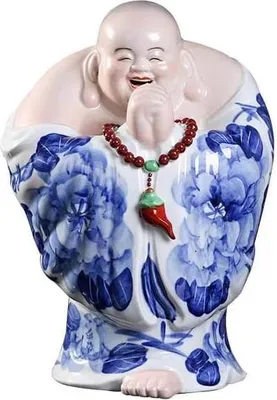 Obrázek produktu pro Fine Asianliving Čínský porcelán Buddha B25xD15xH35cm