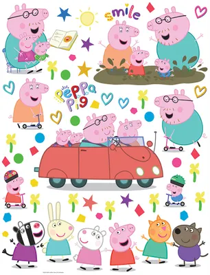 Image de Sanders & Sanders sticker mural Peppa Wutz Multicolor - 601410 - 65 x 85 cm