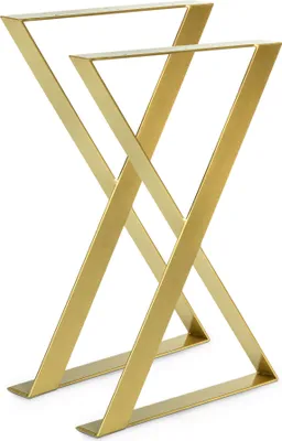 Obrázek produktu pro 2ks stolové nohy Stolové ližiny Ocel 60x75 cm Průmyslový design Zlatá