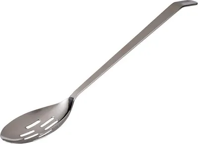 Produktbild von APS 593 Chafing Dish Löffel BANQUET, Edelstahl, geschlitzt, 11 x 6,5 cm, Grifflänge 24 cm