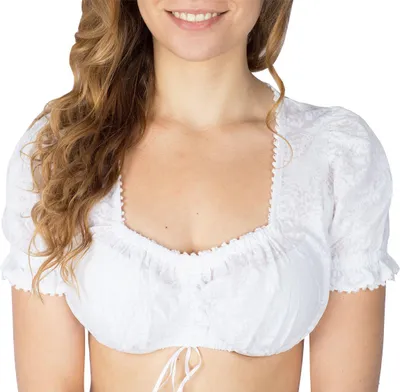 Produktbild von Dirndlbluse weiß strukturierter Stoff 34
