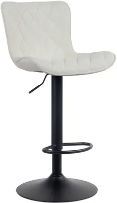 Produktbild von CLP Barhocker Emma höhenverstellbar und 360 drehbar creme Material Stoff