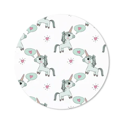 Produktbild von MuchoWow® Mauspad Mousepad Einhorn - Muster - Kind 30x30 cm - Mousepads - Maus Mat - Pad - Mausunterlage - Tischunterlage - Schreibtischmatten