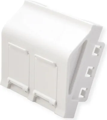 Image de METZ CONNECT Prise Keystone 45x45 mm, 2 ports non équipés, blanc pur RAL 9010