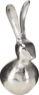 Produktbild von Deko Hase Silber Metall Osterdeko Ø12cm H25cm Modern