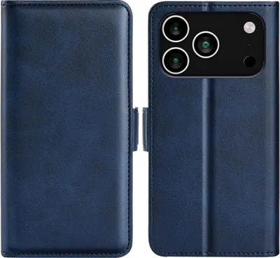 Produktbild von Mobigear Slim Magnet iPhone 17 Pro Max Hülle Klapphülle Geldbörse - Dunkelblau