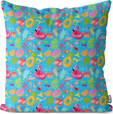 Produktbild von VOID Party Flamingo Badesachen Kissenbezug Kissenhülle Sofakissen Kissen Deko Outdoor-Kissen Dekokissen