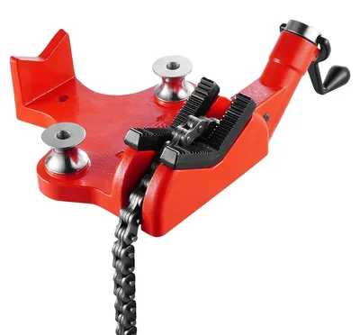 Image de Pince pour tuyaux en chaîne VEVOR, 12,7-203,2 mm, chaîne robuste de 880 mm de long et base en fonte, pour la plomberie, la réparation automobile, le travail des métaux