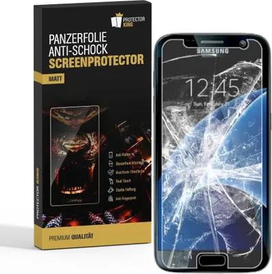 Produktbild von 2x Panzerfolie für Samsung Galaxy S7 ANTI-SCHOCK Displayschutzfolie Display MATT