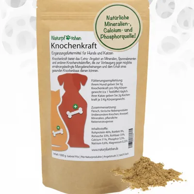 Knochenkraft für Hunde & Katzen, 1 kg, Ergänzungsfutter