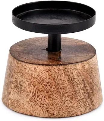 Produktbild von Landhaus-Lampehalter - Ideal für jeden Tisch - 1 Stück - Schwarz - Metall - 10,16 cm x 10,16 cm x 12,7 cm