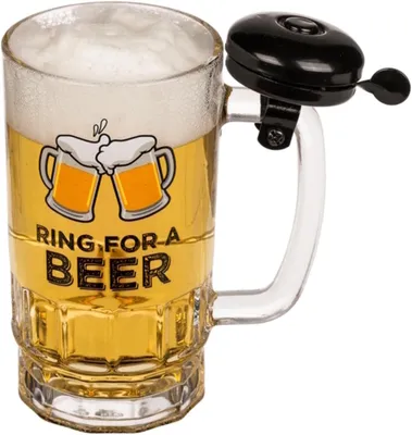 Image de GiftyCity Verre à bière avec cloche, 500 ml