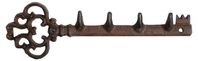 Zdjęcie produktu dla Esschert Design LH149, Wewnętrzna, Hak na klucze, Brązowy, Żeliwo, 293 mm, 25 mm