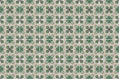 Produktbild von Fliesenaufkleber 15x15 cm – 24 Stück – Selbstklebend – Wasserfest – Pflegeleicht – Hitzebeständig – Für Küche & Bad – Ornamentales Mosaik