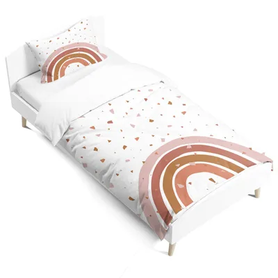 Zdjęcie produktu dla Pościel dziecięca - Mikrofibra - Tęcza - 120 x 150 cm - Zestaw z poszewkami dla dzieci