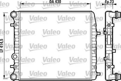 Produktbild von VALEO 732863 Kühler Wasserkühler Motorkühler für VW POLO (9N) Polo Schrägheck (6R1, 6C1) für SKODA Fabia II Schrägheck (542) für SEAT