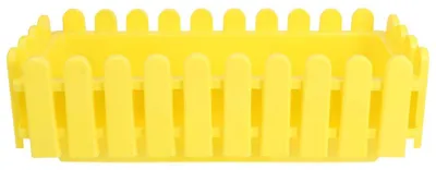 Imagen del producto de Omgoods - Maceta resistente a la intemperie - Jardínera para interior/exterior - Maceta para balcón - Plástico - Valla - Ideal para suculentas/flores