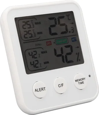 Produktbild von LCD digitální displej Teploměr Vlhkoměr Teplota Vlhkost Měřič Gauge Hygrothermograph White