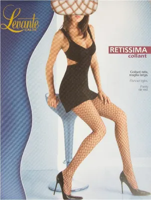 Obrázok produktu pre Dámske elastické široké sieťované pančuchové nohavice LEVANTE article RETISSIMA, Naturel, 1/2 - S/M, Polyamid 79%, Elastan 21%