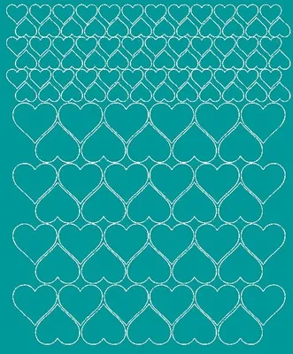 Immagine prodotto di Adesivi per caschi da bicicletta, motivo a cuore, 116 pezzi, turchese opaco
