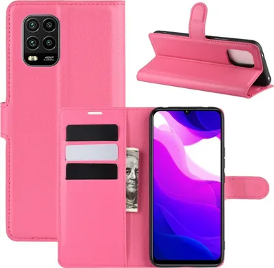 Produktbild von König Design Hülle kompatibel mit Xiaomi Mi 10 Lite 5G Kunstleder Handyhülle - Handy Case Rosa