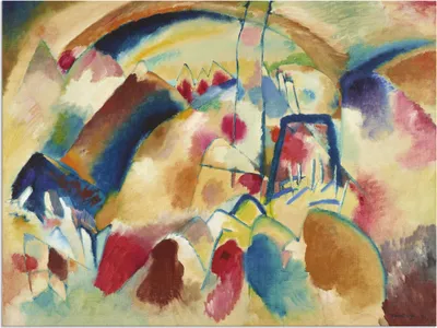 Produktbild von ARTland Wandbild Alu für Innen & Outdoor Landschaft mit Kirche Größe: 120x90 cm
