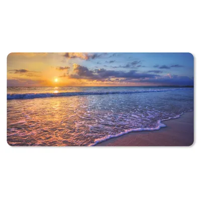 Produktbild von MuchoWow® Schreibtischunterlage Meer - Strand - Sonnenuntergang - Wolken - Horizont 80x40 cm - XXL Mauspad - Gaming Mauspad