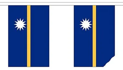 Wimpelkette Nauru, 9 m, Polyester, 30 Flaggen