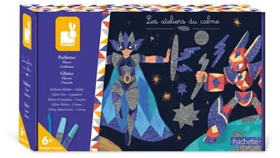 Produktbild von Janod Bastelset Superhelden mit Glitzer - Kreatives Hobbyset