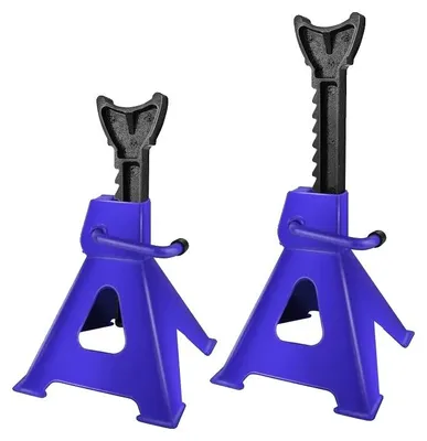 Image de Support de levage, en acier et en fonte, avec une plage de réglage en hauteur de 290 mm à 430 mm, un poids de 2,4 kg par cric, une capacité de charge de 3000 kg et 4 supports extensibles
